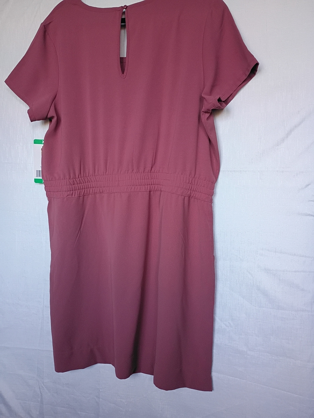 32 Degrees Drawstring Waist Short Sleeve Dress in Dusty Rose XL - Picture 6 of 11